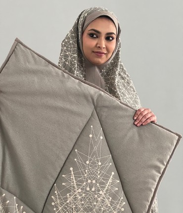 طقم صلاة  - رمادي   