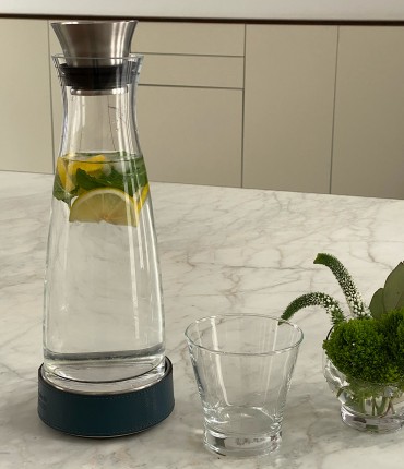 CARAFE WITH THERMAL BASE - BLUE 