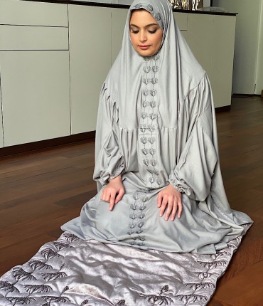 VELVET  PRAYER SET - GRAY 
