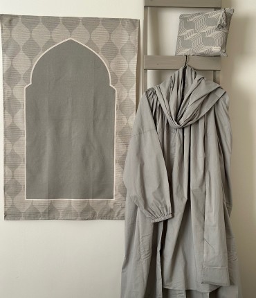 SCARF TRAVEL PRAYER SET - GRAY