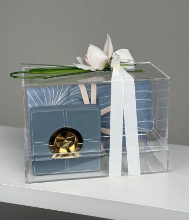 علبة هدية - سجادة صلاة زرقاء ومبخرة