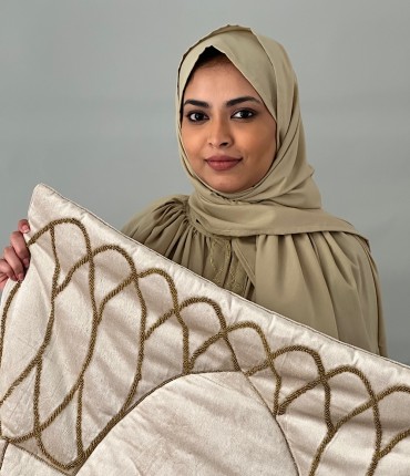 طقم صلاة مخمل لف - بيج 