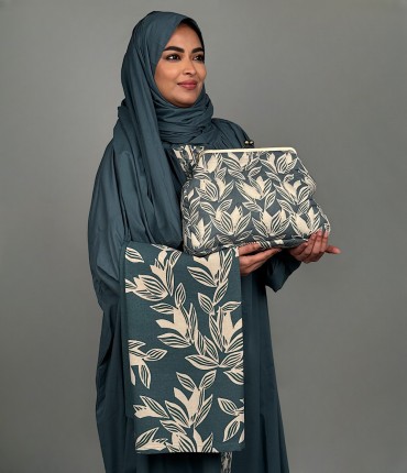 طقم صلاة مغلف - أزرق بترولي