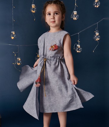 KIDS KAFTAN - GRAY 