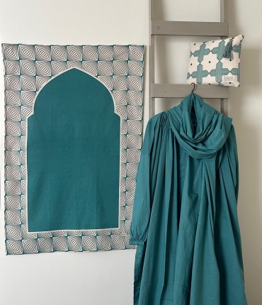 SCARF TRAVEL PRAYER SET - PETROLEUM BLUE