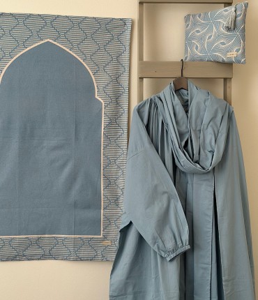 SCARF TRAVEL PRAYER SET - AQUA