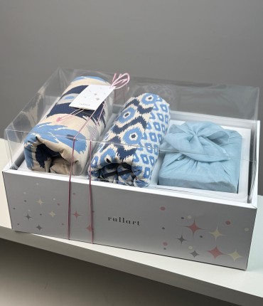 GIFT PACKAGE - SCARF - BLUE