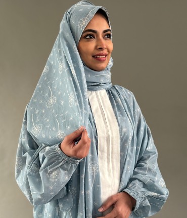 SCARF PRAYER GOWN - BLUE