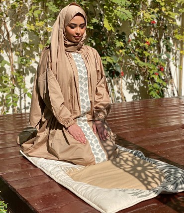 SCARF PRAYER SET - PALM - BEIGE 