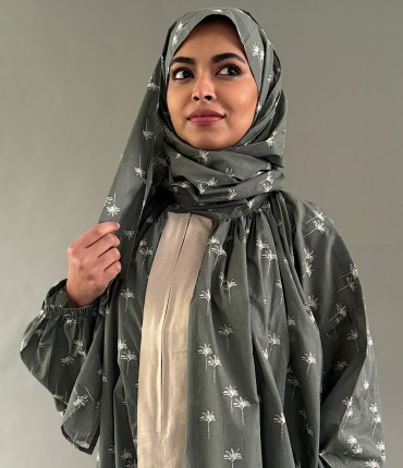 SCARF PRAYER GOWN - OLIVE