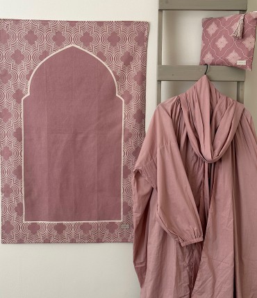 SCARF TRAVEL PRAYER SET - DUSTY PINK