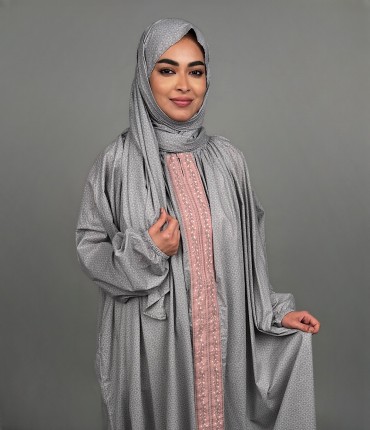 SCARF PRAYER GOWN - GRAY