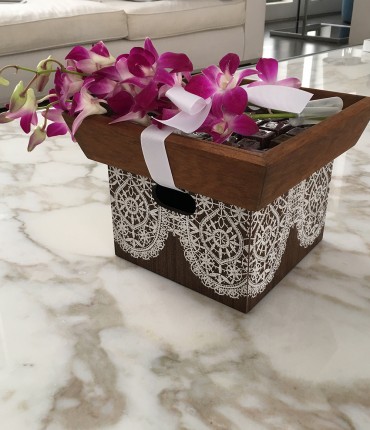 WOODEN BOX S ( WHITE )