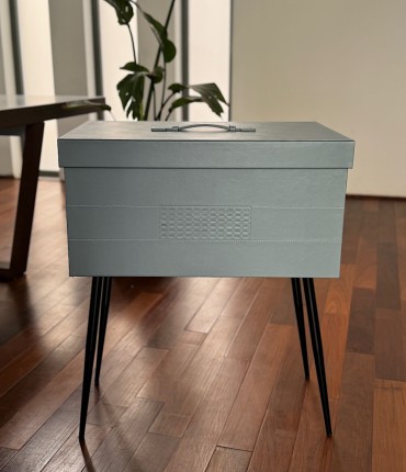 LEATHER BOX - BLUE