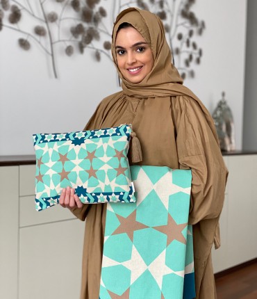 SCARF TRAVEL PRAYER SET - BEIGE 