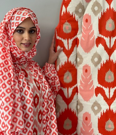 IKAT PRAYER POCKET SET - ORANGE 