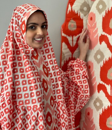 IKAT PRAYER POCKET SET - ORANGE 