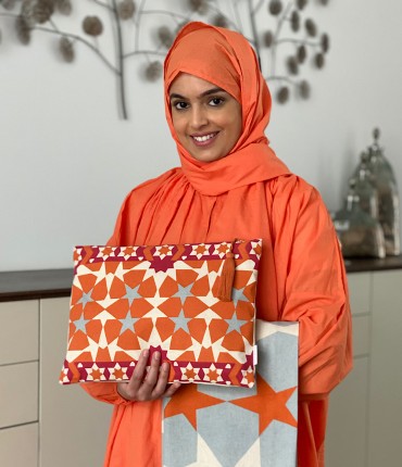 SCARF TRAVEL PRAYER SET - ORANGE 